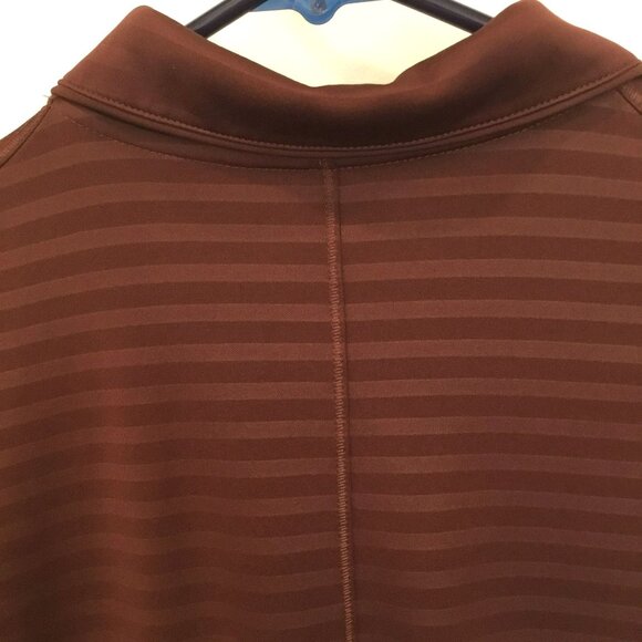 Nike DRI-FIT Men's 2-Button Golf Polo Shirt Sz XXL in Burgundy Stripe Activewear - Picture 8 of 11